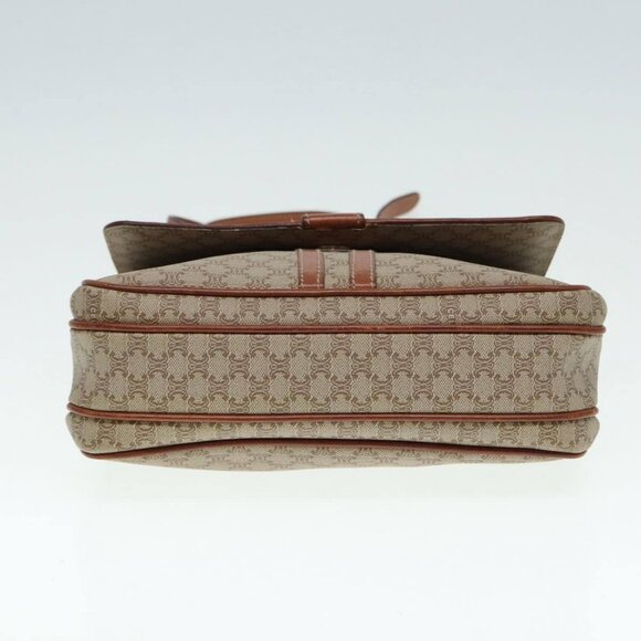 CELINE Macadam Canvas Shoulder Bag PVC Leather Beige Auth - Picture 6 of 16